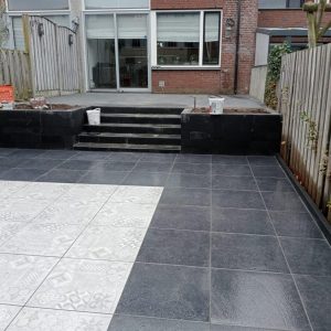 Resultaat na herbestrating tuin